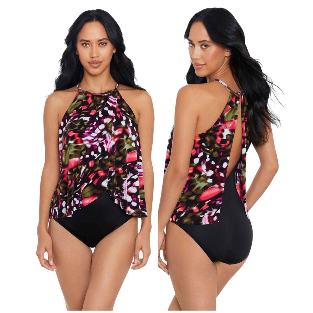 Magicsuit NWT Aubrey One Piece in Flutter Swimsuit Floral Size 8 Soft Cup Bra